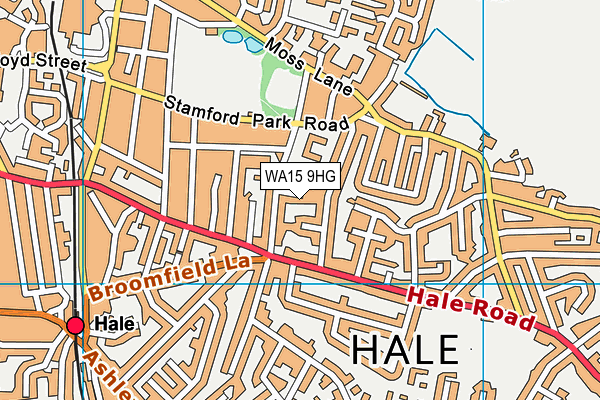 WA15 9HG map - OS VectorMap District (Ordnance Survey)