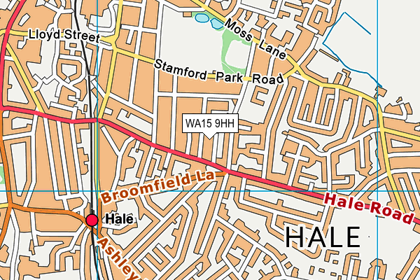 WA15 9HH map - OS VectorMap District (Ordnance Survey) WA15 9HH map - OS VectorMap District (Ordnance Survey)