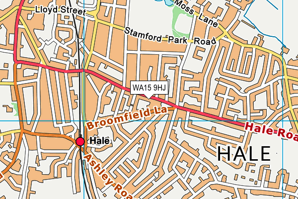 WA15 9HJ map - OS VectorMap District (Ordnance Survey) WA15 9HJ map - OS VectorMap District (Ordnance Survey)