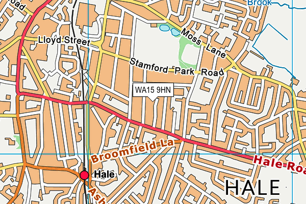 WA15 9HN map - OS VectorMap District (Ordnance Survey)