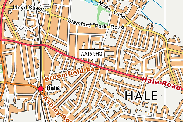 WA15 9HQ map - OS VectorMap District (Ordnance Survey) WA15 9HQ map - OS VectorMap District (Ordnance Survey)