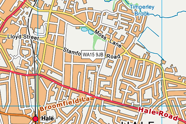 WA15 9JB map - OS VectorMap District (Ordnance Survey) WA15 9JB map - OS VectorMap District (Ordnance Survey)