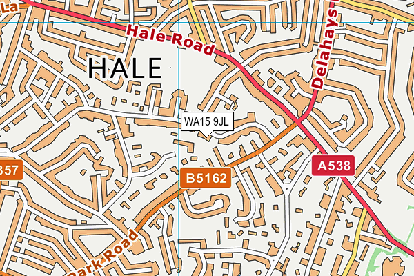 WA15 9JL map - OS VectorMap District (Ordnance Survey) WA15 9JL map - OS VectorMap District (Ordnance Survey)