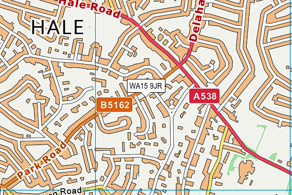 WA15 9JR map - OS VectorMap District (Ordnance Survey)