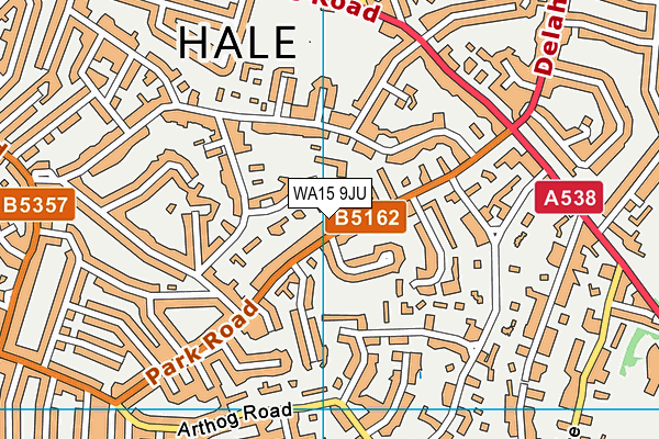 WA15 9JU map - OS VectorMap District (Ordnance Survey) WA15 9JU map - OS VectorMap District (Ordnance Survey)