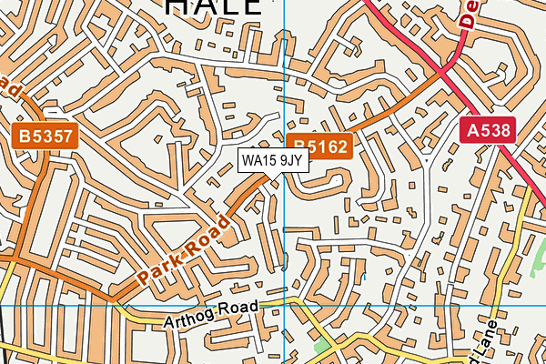 WA15 9JY map - OS VectorMap District (Ordnance Survey) WA15 9JY map - OS VectorMap District (Ordnance Survey)