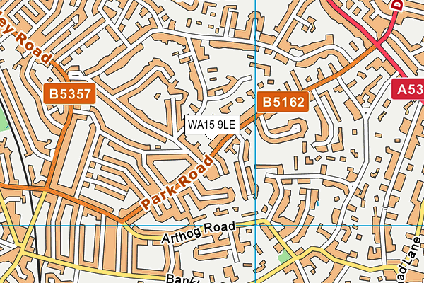 WA15 9LE map - OS VectorMap District (Ordnance Survey) WA15 9LE map - OS VectorMap District (Ordnance Survey)