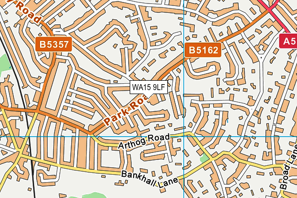 WA15 9LF map - OS VectorMap District (Ordnance Survey) WA15 9LF map - OS VectorMap District (Ordnance Survey)