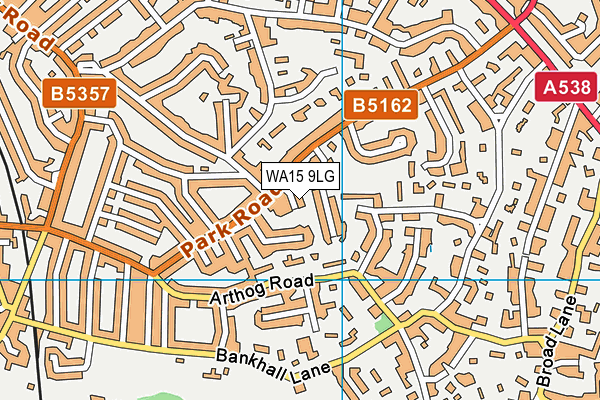 WA15 9LG map - OS VectorMap District (Ordnance Survey) WA15 9LG map - OS VectorMap District (Ordnance Survey)