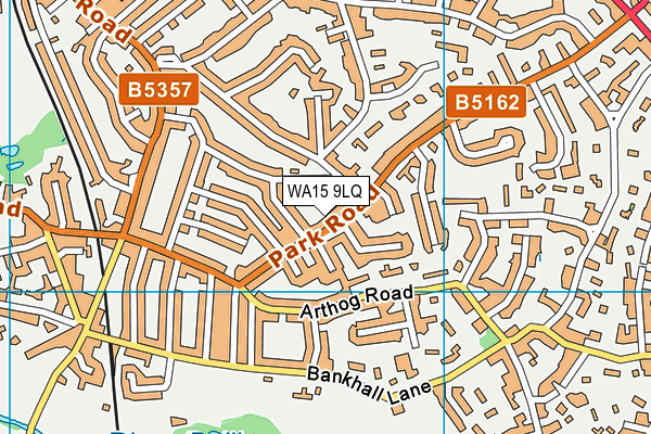 WA15 9LQ map - OS VectorMap District (Ordnance Survey) WA15 9LQ map - OS VectorMap District (Ordnance Survey)
