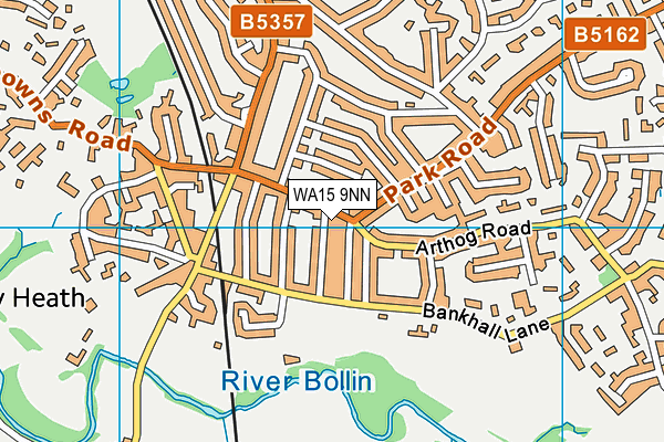 WA15 9NN map - OS VectorMap District (Ordnance Survey) WA15 9NN map - OS VectorMap District (Ordnance Survey)