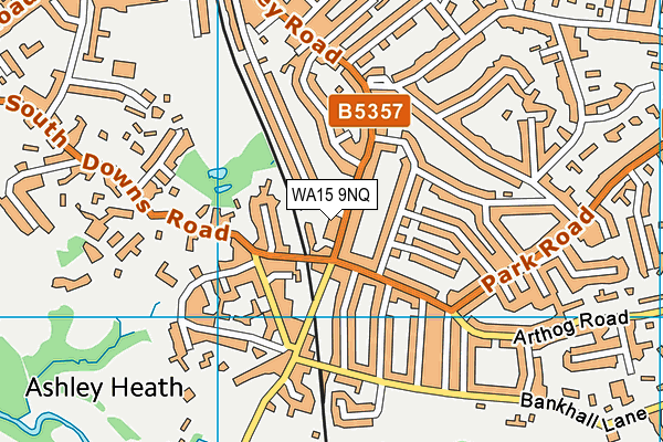 WA15 9NQ map - OS VectorMap District (Ordnance Survey) WA15 9NQ map - OS VectorMap District (Ordnance Survey)