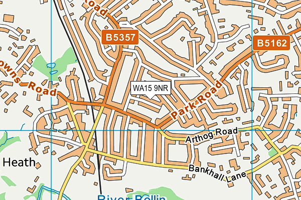 WA15 9NR map - OS VectorMap District (Ordnance Survey) WA15 9NR map - OS VectorMap District (Ordnance Survey)