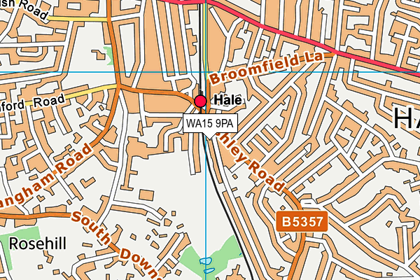 WA15 9PA map - OS VectorMap District (Ordnance Survey)