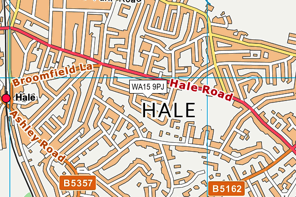 WA15 9PJ map - OS VectorMap District (Ordnance Survey) WA15 9PJ map - OS VectorMap District (Ordnance Survey)