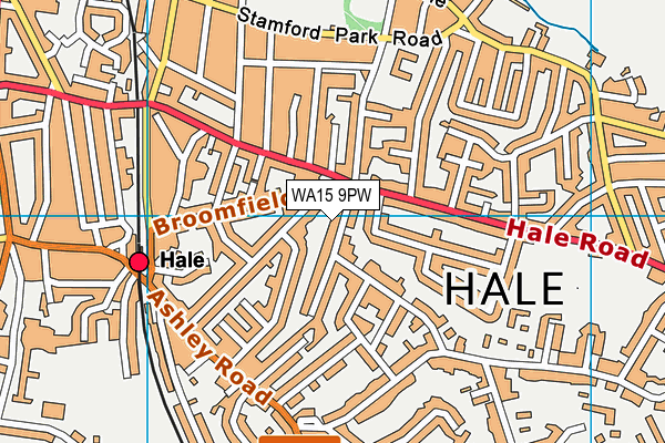 WA15 9PW map - OS VectorMap District (Ordnance Survey) WA15 9PW map - OS VectorMap District (Ordnance Survey)