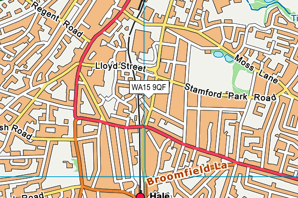 WA15 9QF map - OS VectorMap District (Ordnance Survey) WA15 9QF map - OS VectorMap District (Ordnance Survey)