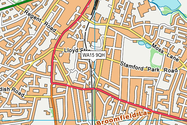 WA15 9QH map - OS VectorMap District (Ordnance Survey) WA15 9QH map - OS VectorMap District (Ordnance Survey)