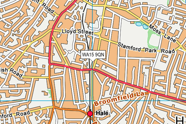 WA15 9QN map - OS VectorMap District (Ordnance Survey) WA15 9QN map - OS VectorMap District (Ordnance Survey)