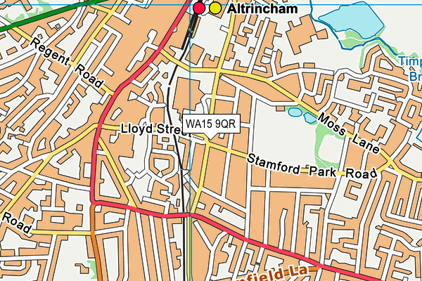 WA15 9QR map - OS VectorMap District (Ordnance Survey) WA15 9QR map - OS VectorMap District (Ordnance Survey)