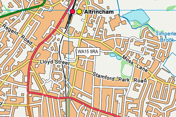 WA15 9RA map - OS VectorMap District (Ordnance Survey) WA15 9RA map - OS VectorMap District (Ordnance Survey)