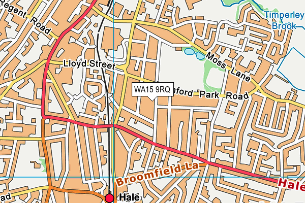 WA15 9RQ map - OS VectorMap District (Ordnance Survey)