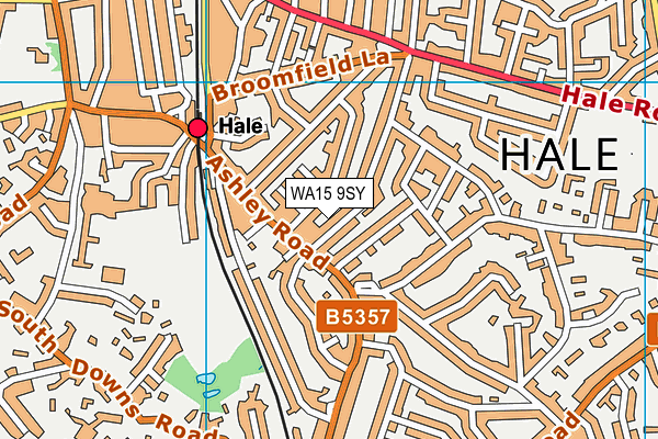 WA15 9SY map - OS VectorMap District (Ordnance Survey) WA15 9SY map - OS VectorMap District (Ordnance Survey)