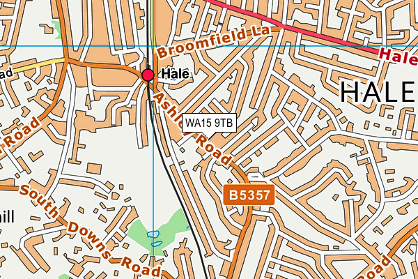WA15 9TB map - OS VectorMap District (Ordnance Survey) WA15 9TB map - OS VectorMap District (Ordnance Survey)