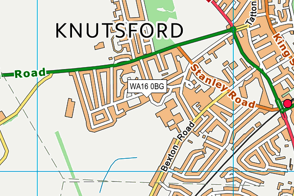 WA16 0BG map - OS VectorMap District (Ordnance Survey) WA16 0BG map - OS VectorMap District (Ordnance Survey)