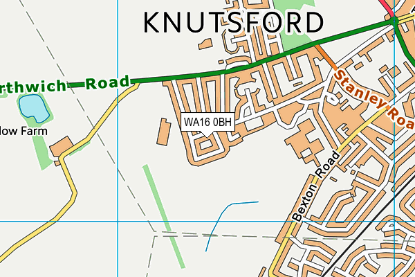 WA16 0BH map - OS VectorMap District (Ordnance Survey) WA16 0BH map - OS VectorMap District (Ordnance Survey)