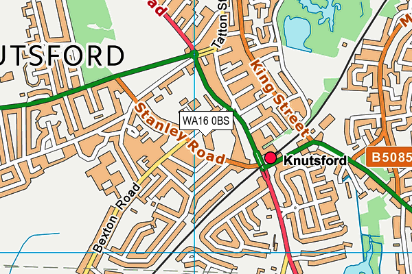 WA16 0BS map - OS VectorMap District (Ordnance Survey) WA16 0BS map - OS VectorMap District (Ordnance Survey)