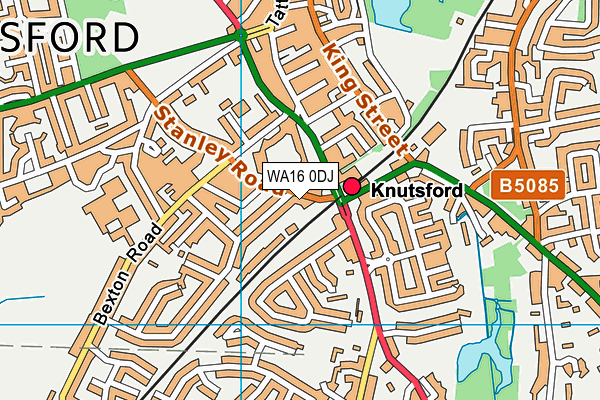 WA16 0DJ map - OS VectorMap District (Ordnance Survey) WA16 0DJ map - OS VectorMap District (Ordnance Survey)