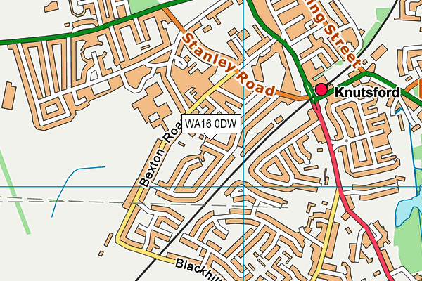 WA16 0DW map - OS VectorMap District (Ordnance Survey) WA16 0DW map - OS VectorMap District (Ordnance Survey)