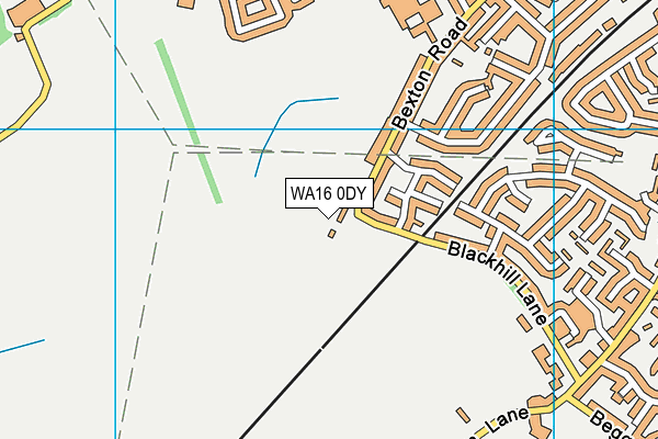 WA16 0DY map - OS VectorMap District (Ordnance Survey) WA16 0DY map - OS VectorMap District (Ordnance Survey)
