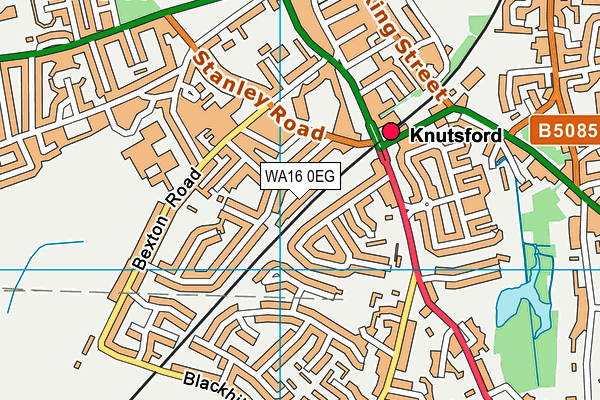 WA16 0EG map - OS VectorMap District (Ordnance Survey) WA16 0EG map - OS VectorMap District (Ordnance Survey)