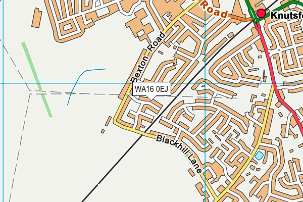 WA16 0EJ map - OS VectorMap District (Ordnance Survey) WA16 0EJ map - OS VectorMap District (Ordnance Survey)