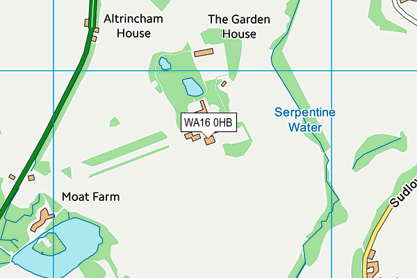 WA16 0HB map - OS VectorMap District (Ordnance Survey) WA16 0HB map - OS VectorMap District (Ordnance Survey)