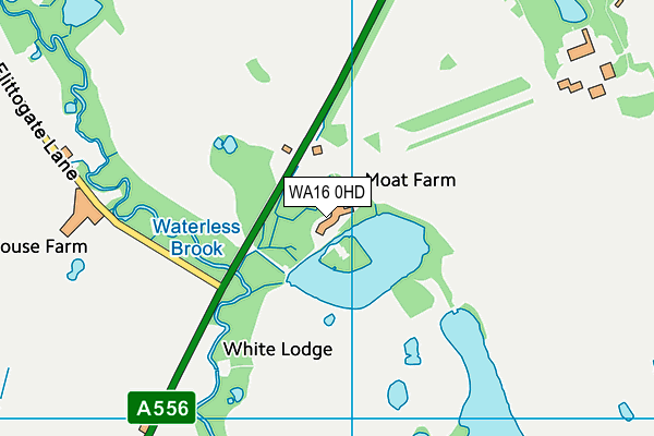 WA16 0HD map - OS VectorMap District (Ordnance Survey) WA16 0HD map - OS VectorMap District (Ordnance Survey)