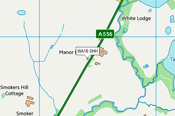 WA16 0HH map - OS VectorMap District (Ordnance Survey) WA16 0HH map - OS VectorMap District (Ordnance Survey)