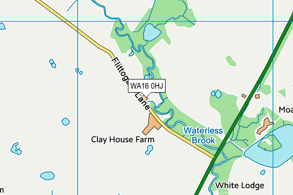WA16 0HJ map - OS VectorMap District (Ordnance Survey) WA16 0HJ map - OS VectorMap District (Ordnance Survey)