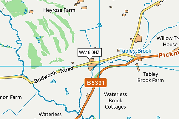 WA16 0HZ map - OS VectorMap District (Ordnance Survey) WA16 0HZ map - OS VectorMap District (Ordnance Survey)