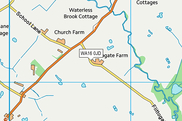 WA16 0JD map - OS VectorMap District (Ordnance Survey) WA16 0JD map - OS VectorMap District (Ordnance Survey)