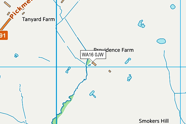 WA16 0JW map - OS VectorMap District (Ordnance Survey) WA16 0JW map - OS VectorMap District (Ordnance Survey)