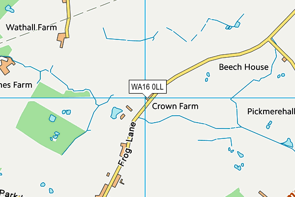 WA16 0LL map - OS VectorMap District (Ordnance Survey) WA16 0LL map - OS VectorMap District (Ordnance Survey)