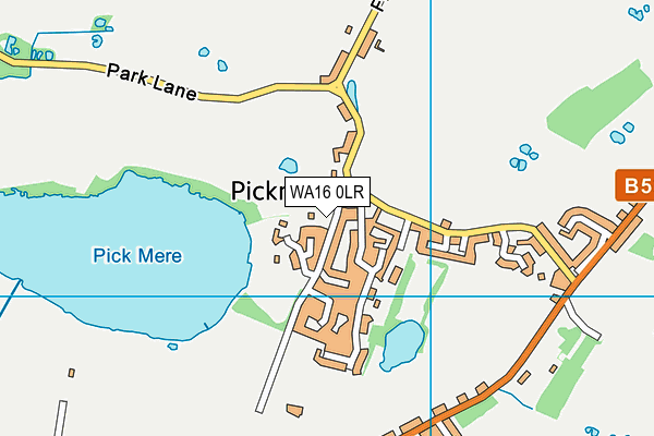 WA16 0LR map - OS VectorMap District (Ordnance Survey) WA16 0LR map - OS VectorMap District (Ordnance Survey)