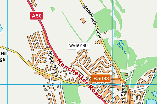 WA16 0NU map - OS VectorMap District (Ordnance Survey) WA16 0NU map - OS VectorMap District (Ordnance Survey)