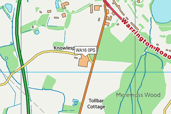 WA16 0PS map - OS VectorMap District (Ordnance Survey) WA16 0PS map - OS VectorMap District (Ordnance Survey)