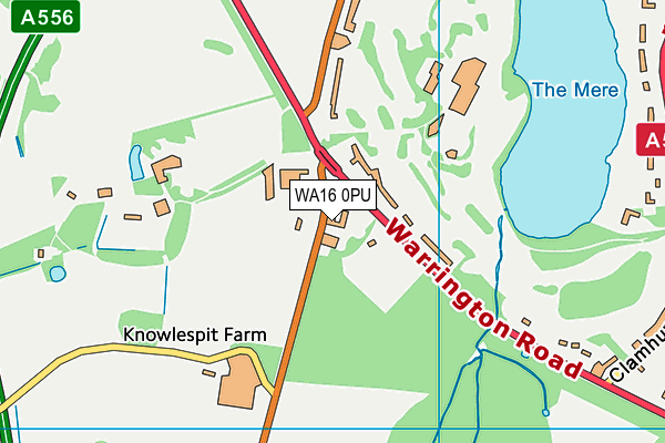 WA16 0PU map - OS VectorMap District (Ordnance Survey) WA16 0PU map - OS VectorMap District (Ordnance Survey)