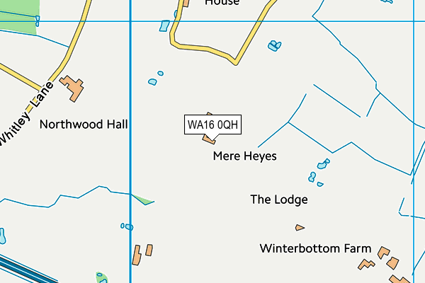 WA16 0QH map - OS VectorMap District (Ordnance Survey) WA16 0QH map - OS VectorMap District (Ordnance Survey)