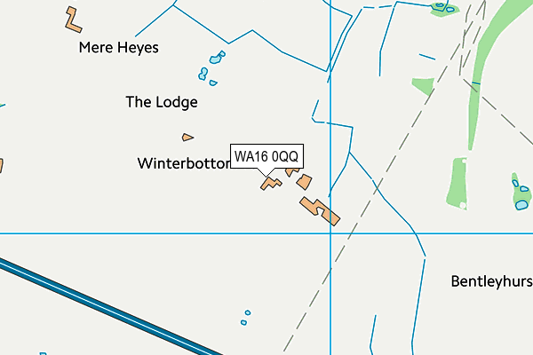 WA16 0QQ map - OS VectorMap District (Ordnance Survey) WA16 0QQ map - OS VectorMap District (Ordnance Survey)